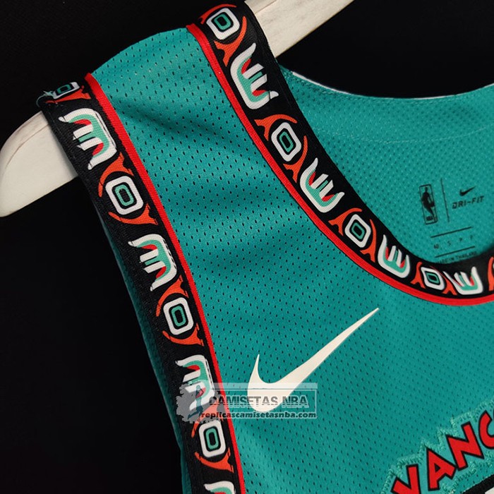 Camiseta Memphis Grizzlies Ja Morant NO 12 Classic Autentico Verde